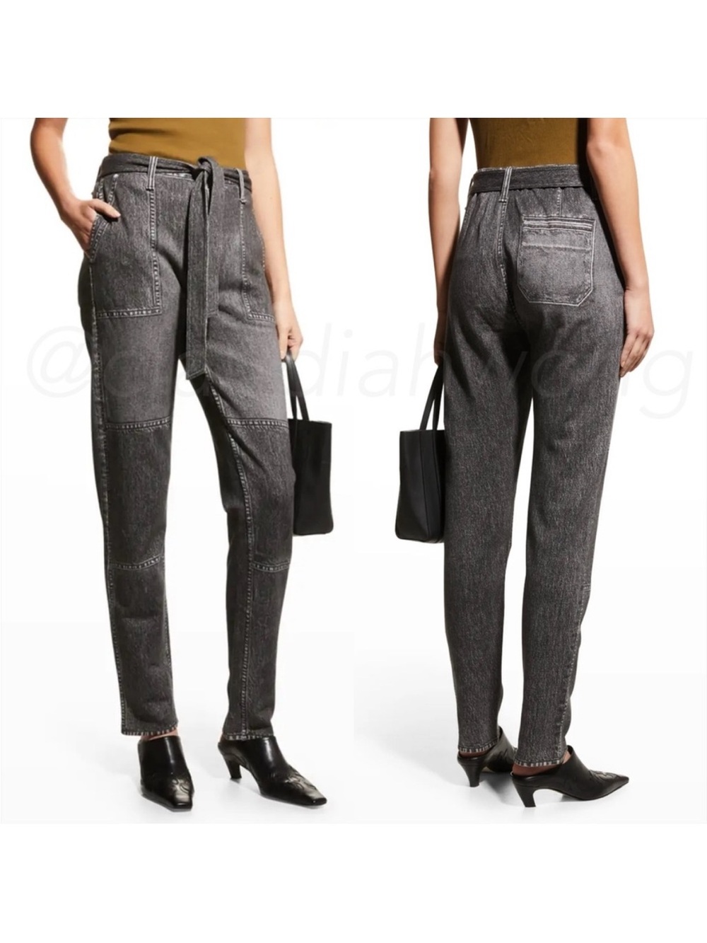 Rag & Bone Miramar Mia Cotton Terry Sweatpant Jeans - Picture 2 of 6
